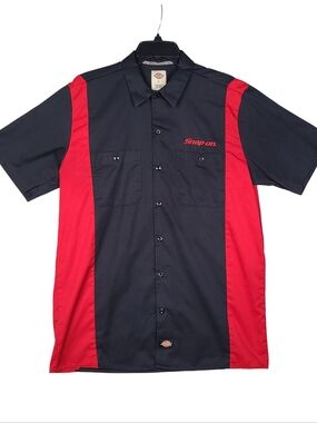 Snap On Tools - Dickies Button Up Shirt Men’s Size Large Racing Mechanic - RARE